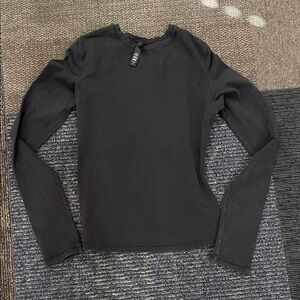 SKIMS Black Long Sleeve Tee cotton blend medium